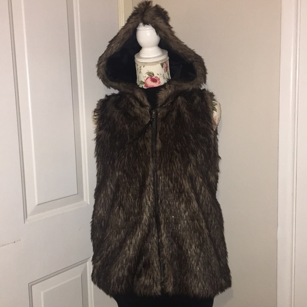 Faux Fur Vest with Side Pocket